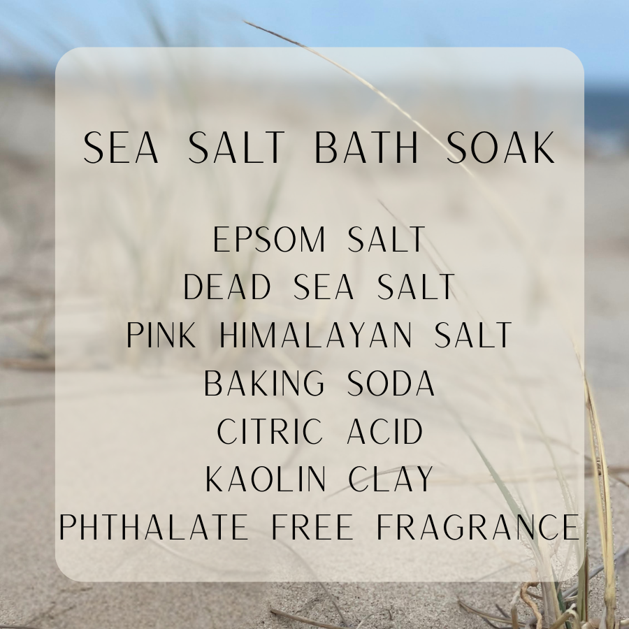 Beach Bum Bath Soak-Natural Sea Salt Soak-16 oz