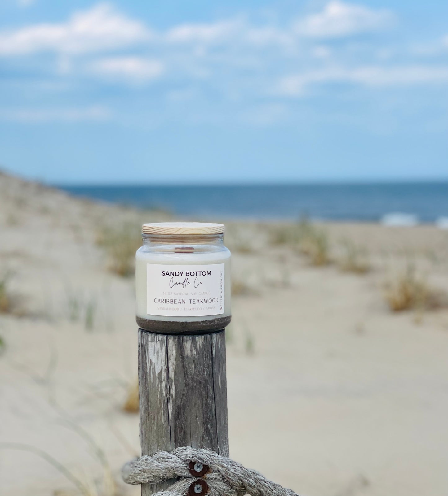 Caribbean Teakwood 14 oz Soy Candle