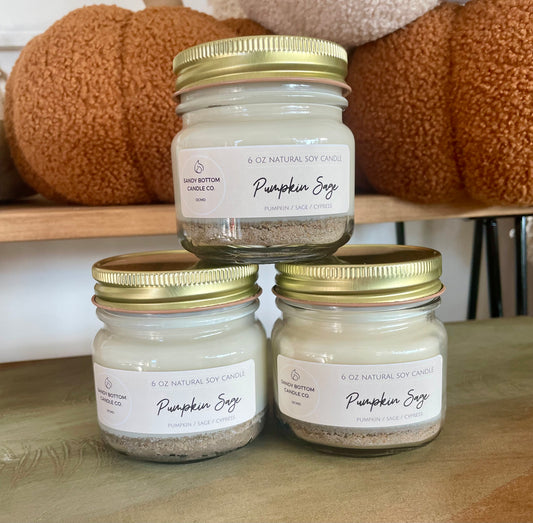 Pumpkin Sage 6 oz Soy Candle