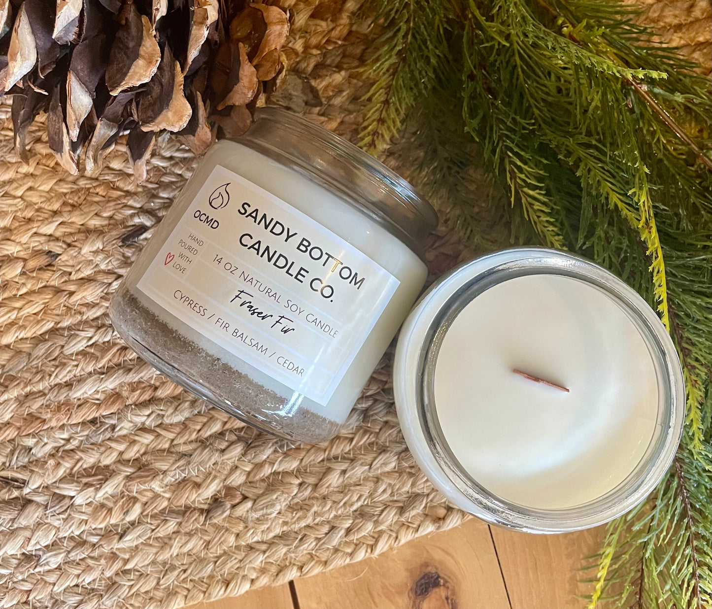 Fraser Fir 14 oz Soy Sandy Bottom Candle