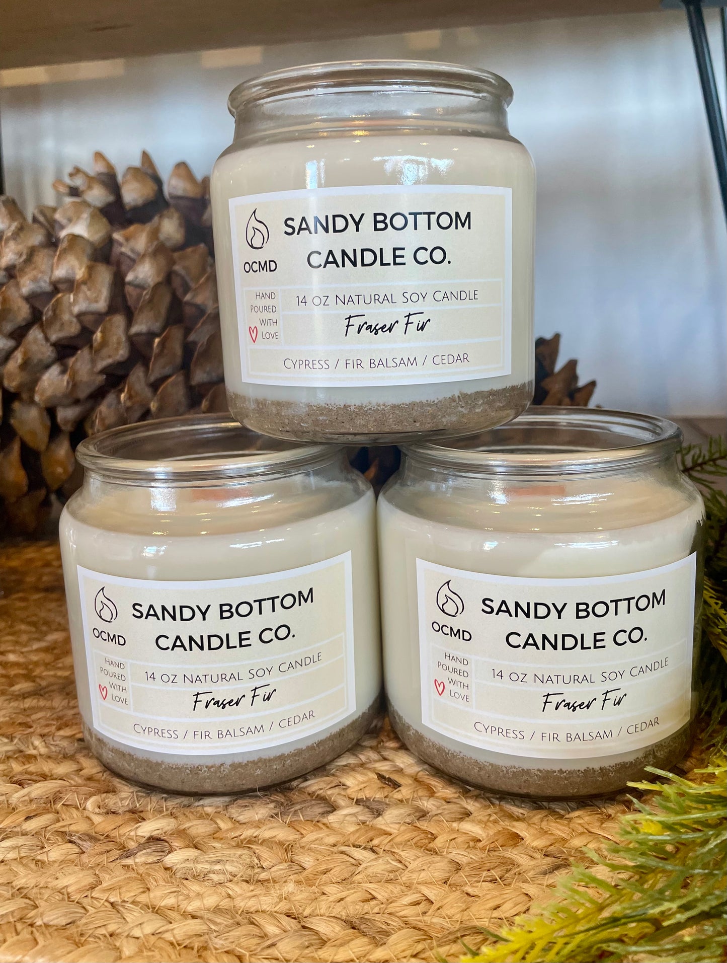 Fraser Fir 14 oz Soy Sandy Bottom Candle