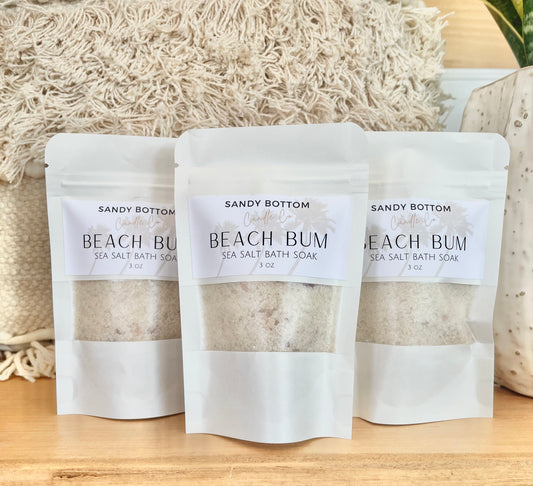 Beach Bum Bath Soak-Natural Sea Salt Soak-3 ounce