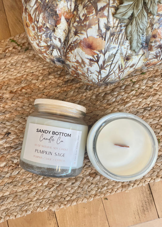 Pumpkin Sage 14 oz Soy Candle