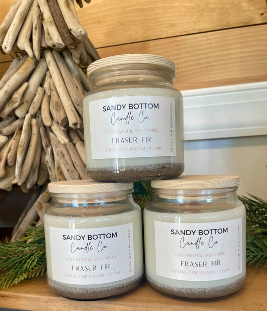 Fraser Fir 14 oz Soy Sandy Bottom Candle