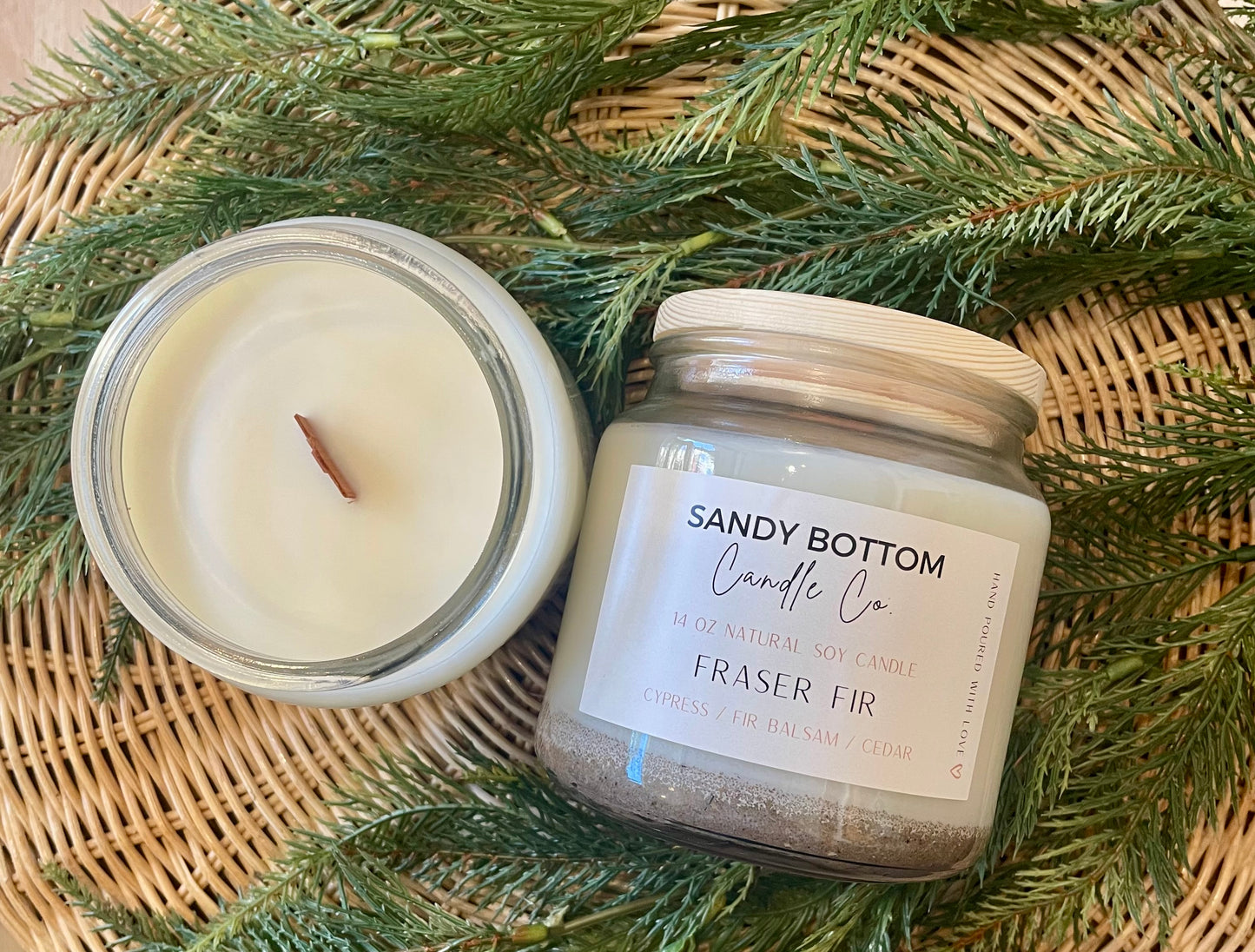 Fraser Fir 14 oz Soy Sandy Bottom Candle